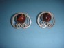 sterling silver earring combined with tiger eye