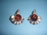 sterling silver earring combined with tiger eye