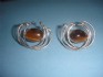 sterling silver earring combined with tiger eye