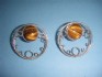 sterling silver earring combined with tiger eye