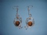 sterling silver earring combined with tiger eye