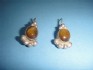 sterling silver earring combined with tiger eye