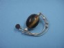 sterling silver pin combined with tiger eye
