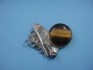 sterling silver pin combined with tiger eye