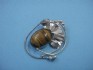 sterling silver pin combined with tiger eye