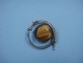 sterling silver pin combined with tiger eye