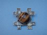 sterling silver pin combined with tiger eye