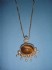 necklace combined with tiger eye & silver 24 K gold dipt