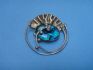 pin combined with abalonuy & silver 24 K gold dipt