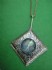 sterling silver necklace with Roman Glass