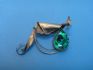 pin combined with abalonuy & silver 24 K gold dipt
