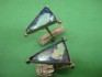 sterling silver cufflink combined with roman glas