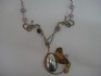 necklace combined with mother of pearl and silver 24 K gold dipt