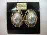 earring combined with mother of pearl and silver 24 K gold dipt