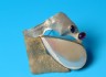 pin combined with mother of pearl and silver 24 K gold dipt