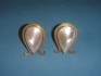 earring combined with mother of pearl and silver 24 K gold dipt