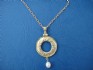 necklace combined with abalonuy & silver 24 K gold dipt