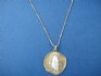 necklace combined with abalonuy & silver 24 K gold dipt