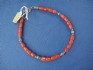 sterling silver bracelet combined with coral