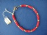 sterling silver bracelet combined with coral