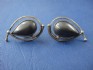 sterling silver earring combined with hematite