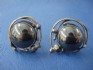 sterling silver earring combined with hematite