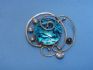 pin combined with abalonuy & silver 24 K gold dipt